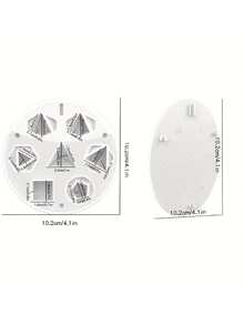 2入組/套7形狀骰子矽膠模具適用於數字遊戲戀人 - 白色 - 查看 5