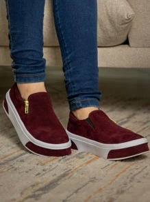 GuGi Women Casual Shoes - Burgundy - View 1