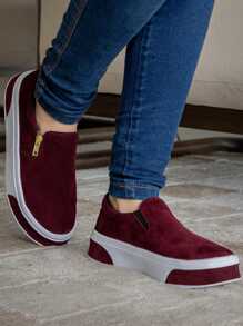 GuGi Women Casual Shoes - Burgundy - View 2