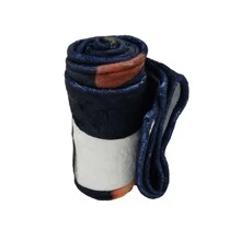 Mantas y cobijas de moda impresas para uso en el hogar y acampar - Negro - Ver 4