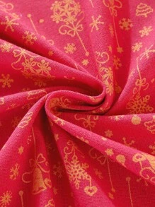 1片風鈴紅色聖誕桌布,廚房、餐廳桌面套布,適合節慶聚會、生日、感恩節和聖誕節裝飾 - 紅色 - 查看 10