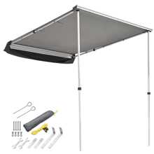 LAGarden Yescom Car Side Awning Rooftop Pull Out Tent Shelter PU2000mm UV50+ Shade SUV Outdoor Camping Travel - Grey - View 1