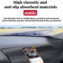 1pc Black Anti-slip Car Phone Holder Mat Silicone Pad For Car Interior, Resistant To High Temperature Fit For Center Console Dashboard - Black - View 7