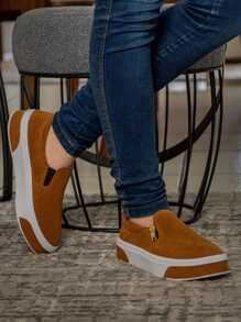 GuGi Women Casual Shoes - 駝色 - 查看 1