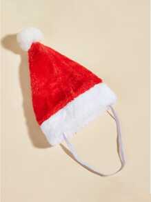 1入組聖誕寵物狗狗貓聖誕老人帽小小狗聖誕節假期服飾裝飾品角色扮演道具聖誕晚會 - 紅白色 - 查看 4