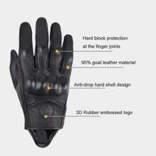 Suomy Motorcycle Leather Gloves Summer Breathable  Gloves Retro Full Finger Cycling Gloves