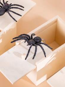 1個木質蜘蛛惡作劇盒,有趣的蜘蛛跳盒,聖誕禮物盒驚喜玩具和惡作劇實用笑話套件,男孩和女孩的完美禮物 - 杏色 - 查看 3