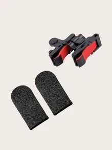 2pcs Mobile Game Controller, Assist Shooting Gamepad - Black - View 2