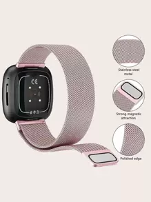 1 Stück Unisex Edelstahl Mesh Magnetisches Uhrenarmband, atmungsaktives Uhrenarmband kompatibel mit Fitbit Versa 4/Versa 3/Sense2/Sense als Geschenk für Studenten zum Schulstart