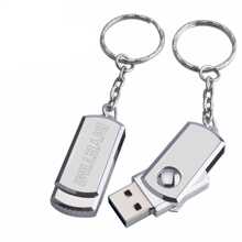 筆64GB高速USB閃存盤128GBUSB2.0適用於計算機手機金屬迷你筆 - 銀色 - 查看 1