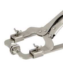 具旋轉墊的鎖緊型調節式焊接C型夾，9-14英寸重型滑動臂鎖定鉗 - 銀色 - 查看 3