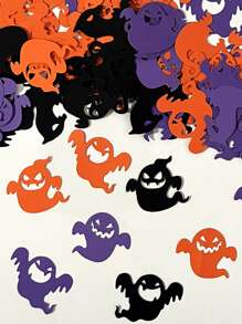 90入組萬聖節三色邪惡鬼怪和幽靈形狀彩帶裝飾 - 彩色 - 查看 2