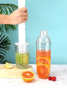 1pc Cocktail Shaker Handmade Lemon Tea Tool Set With Shaker, Milk Tea Shop Hand Shaking Pot - Multicolor - View 7