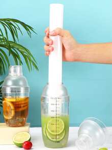 1pc Cocktail Shaker Handmade Lemon Tea Tool Set With Shaker, Milk Tea Shop Hand Shaking Pot - Multicolor - View 2