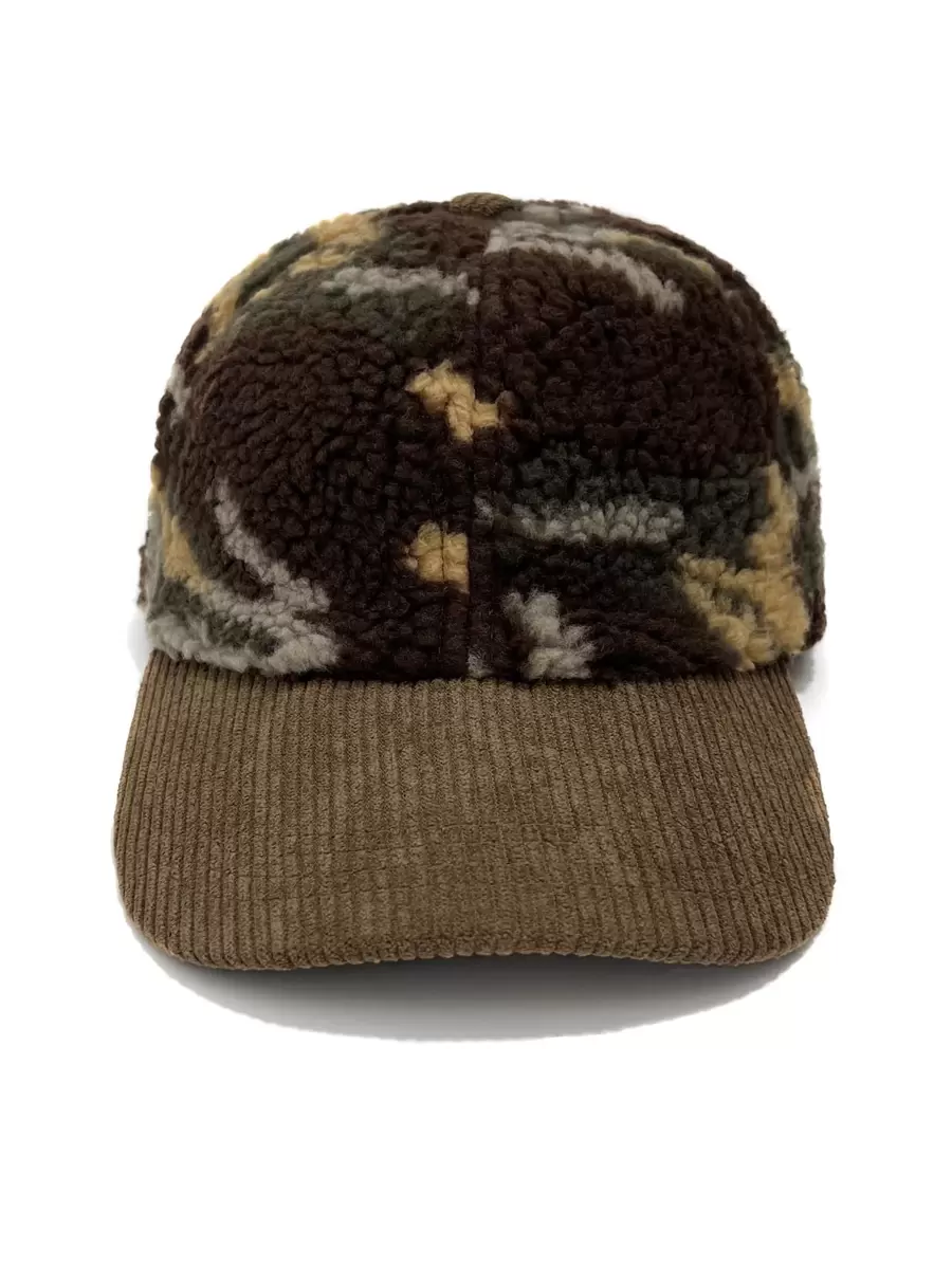 1pc Men's Multicolor Camo Corduroy & Shearling Patchwork Fashion Street Style Baseball Cap, Suitable For Daily Use - Multicolor - View 1