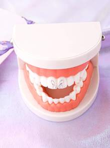 1 Box Of Y2k Butterfly Rhinestones For Teeth (note: Glue Not Included, Please Buy Separately) - White - View 4