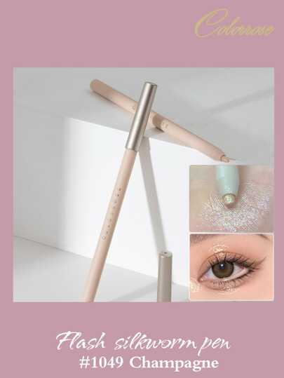 COLORROSE 高光笔，珠光乳霜质地，提亮眼周肌肤，打造闪亮眼部轮廓，有效遮盖黑眼圈，防晕染，持久显色，适合日常妆容，提亮内眼角，香槟色
