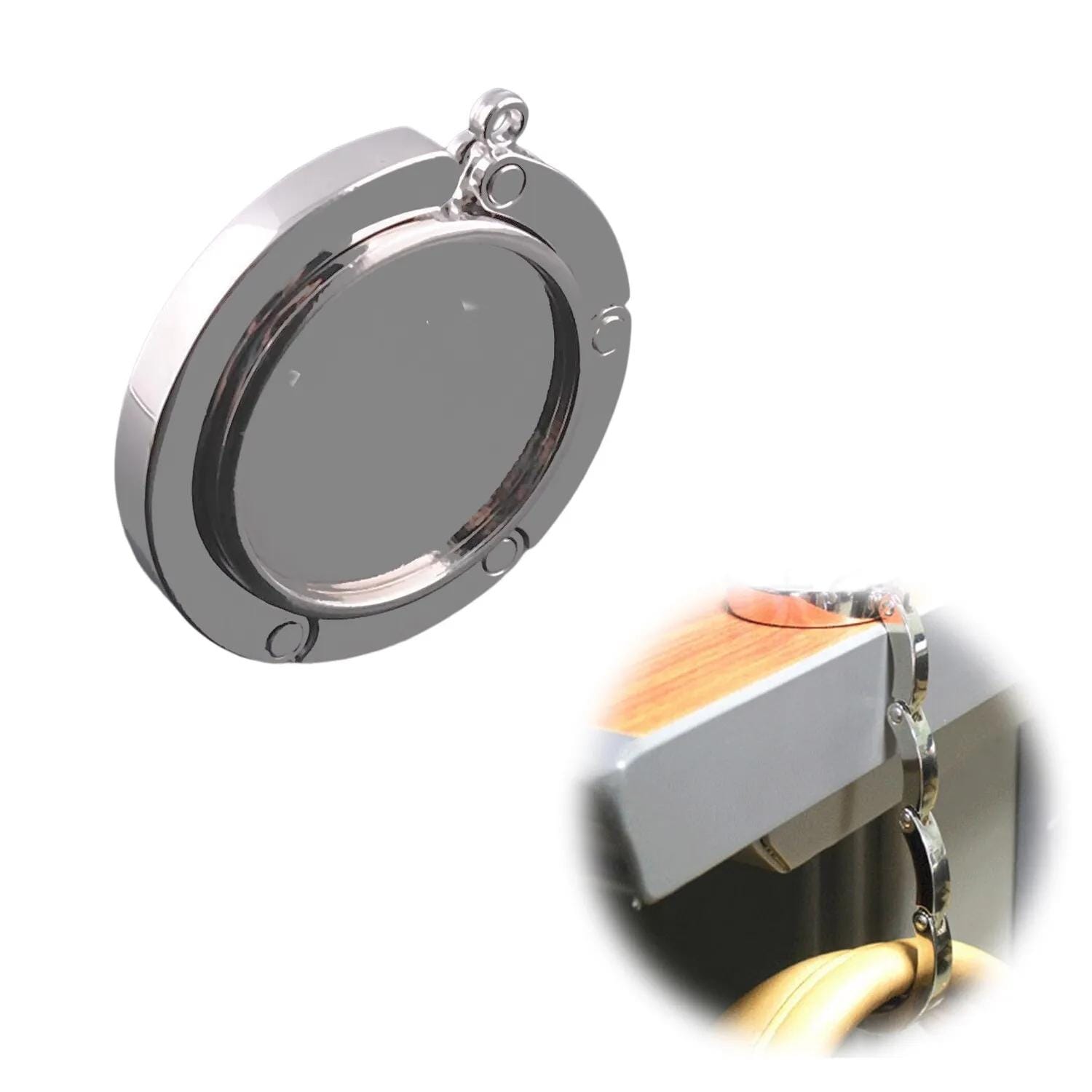 1pc Portable Folding Bag Hanger Handbag Hook Holder Table Hook Crystal Alloy Purse Bag Holder