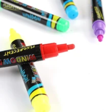 8pcs Colorful High-Capacity Window Marker Pens, Brighten Up Your LED Boards, Suitable For Any Glass Surface - Multicolor - View 3