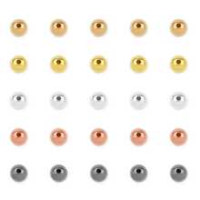 3-10mm Ccb Electroplating Shiny Round Beads For Diy Bracelet, Necklace, Half Finished Jewelry Making Material - Dull Silver - View 2