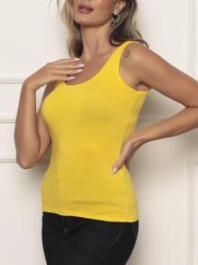 Women Tank Tops & Camis - 黃色 - 查看 5