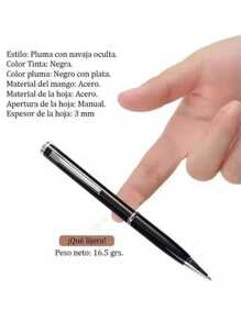 3 Pieces Of Discreet Pen Hidden Knife Tactical Personal Defense Back To School - Black - View 5