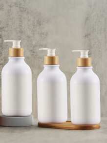 1pc White 300ml High Transparency Lotion Dispenser Bottle - White - View 2