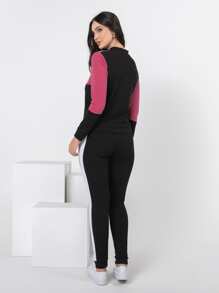 Women Two-piece Outfits - 玫紅色 - 查看 5