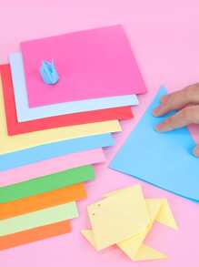 BUBU Papel de origami de doble cara - 125 hojas - cuadrados de 6 pulgadas fáciles de doblar para principiantes, entrenamiento y lecciones de manualidades escolares - Multicolor - Ver 4