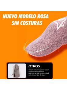 Dedales Gamer Guantes Para Dedos Sarafox V7 Profesional 4pza - Rosa - Ver 2