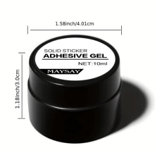 為軟凝膠指甲貼片和有色膠指甲提供的固體釘膠,假指甲穩固器,強力釘槍使用的固體建造凝膠,使指甲更加堅固,可用於家庭美甲和沙龍,並且使用uv燈可進行治療 - 無色 - 查看 4