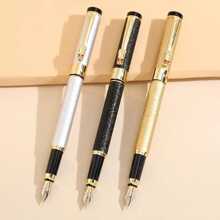 3 cái/bộ Thanh lịch Iridium Thép Bút mực , Văn phòng & 0.5mm Kim loại Bút , Hộp Quà bao bì - màu đen - Xem 9