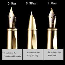 3 cái/bộ Thanh lịch Iridium Thép Bút mực , Văn phòng & 0.5mm Kim loại Bút , Hộp Quà bao bì - màu đen - Xem 4