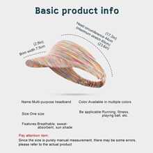 Sport Sun Visor Hat Athletic Visor Cap Adjustable Stretch Band Visor Hat Quick Dry Hat with Sweatband for Women Men Running Jogging Golf Tennis Cycling - Light Grey - View 10