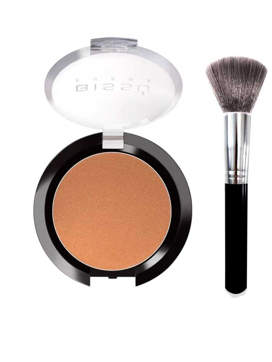 Rubor Bissu contorneador con Brocha Colorete Líquido Color Resistente Al Agua Mate De Larga Duración Con Polvo Resaltador Rosa, Coral, Pincel - Kit De Regalo De Maquillaje Para Mujeres - 6 - Ver 1