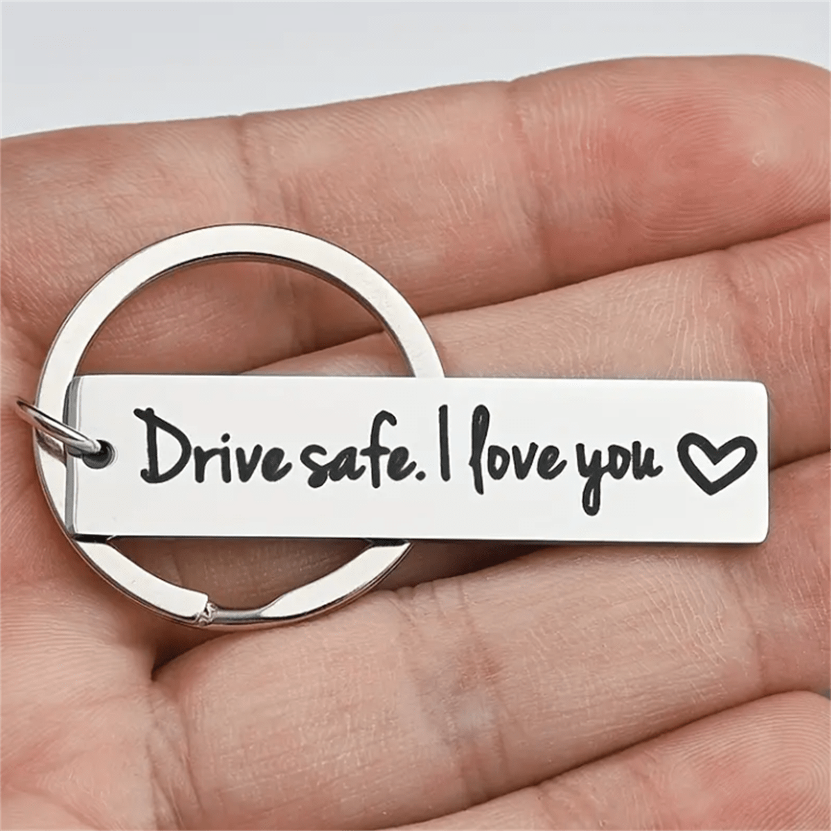Safety Driving Stainless Steel Keychain For Men Christmas Gift for Husband Boyfriend SHEIN USA