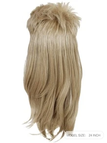 Tóc giả dệt tổng hợp - Vàng - Xem 2