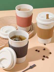 1只時尚咖啡杯附攪拌棒 - 粉色 - 查看 6