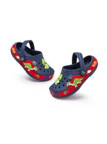 Zuecos Sandalias chanclas niño diseño dinosaurio - Azul Marino - Ver 4