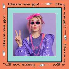 9入組80年代花樣洋裝適合女士80年代服飾配件套裝嘴唇印花T恤成年人蓬蓬短裙蕾絲髮箍熒光色耳環項鍊腿部保暖套漁網手套手環,M - 紫色 - 查看 5