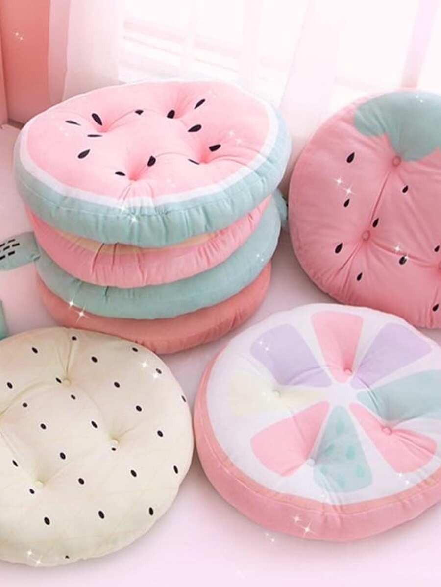 Cojín Redondo Suave Y Lindo - motivo de manzana - Ver 1