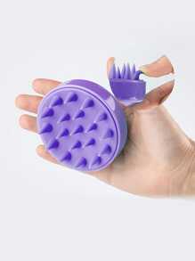 1入組帶有柔軟橡膠頭皮按摩功能的洗髮刷,隨機顏色,可起到去角質的效果,可用於沐浴、家居裝飾、旅行隨身携帶、婚禮、派對、生日聚會、新年禮品、適用於男性女性、父母、朋友的禮物、也是一個有趣的小禮物 - 紫色 - 查看 5