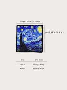 Van Gogh Starry Night Bandana Printed Elegant Square Scarf Ideal For Going Out & Dressing Up Your Look Bandana,Hair Band,Head Band Ideal For Dressing Up Your Look - Multicolor - View 4
