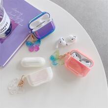 蝴蝶設計保護耳機殼適用於AirPods 1/2,AirPods3,和AirPods(第二代) - 白色 - 查看 3