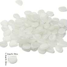 100入組樹脂夜光卵石石頭,適用於花園、草坪、人行道裝飾 - 青綠色 - 查看 3