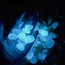 100入組樹脂夜光卵石石頭,適用於花園、草坪、人行道裝飾 - 青綠色 - 查看 6