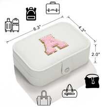 Travel Jewelry Case Graduation Gifts For Women Initial Travel Jewelry Case Small Jewelry Travel Case Personalized Travel Mini Jewelry Case Party Prom Jewelry Case Small Jewelry Case-Pink - A - Xem 2