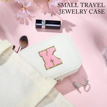 Travel Jewelry Case Graduation Gifts For Women Initial Travel Jewelry Case Small Jewelry Travel Case Personalized Travel Mini Jewelry Case Party Prom Jewelry Case Small Jewelry Case-Pink - A - Xem 4