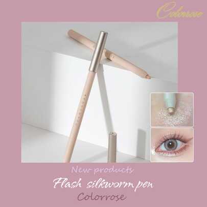 COLORROSE Highlighter Pencil, Pearl Cream Texture, Brightens Eye Area Skin, Creates Shimmering Eye Contour, Effectively Covers Dark Circles, Smudge-Proof, Long-Lasting, Suitable For Daily Makeup, Shines Inner Corner Highlight, Champagne Color