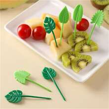 28pcs/set Cartoon Fruit Pick Creative Children's Cute Plastic Fruit Fork Set - Multicolor - View 5